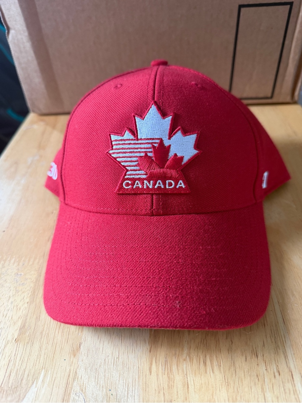 Red Canada Maple Leaf Baseball Cap with Logo